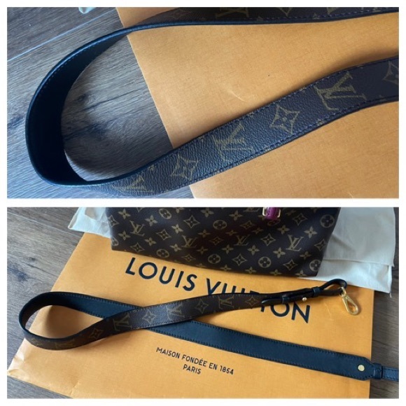 LOUIS VUITTON-AUTHENTIC Large Signature Logo Canvas Fuchsia Handbag - Picture 5 of 16